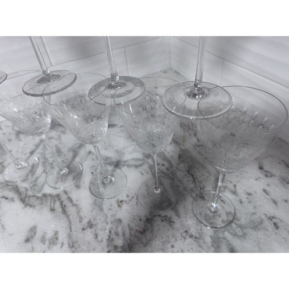 Rosenthal Motif Medium Crystal Wine Glasses Set Of 9 Signed Retired. - Picture 4 of 10